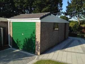 Single garage with Dual Pitch Tiled Garage Roof | Danmarque Garages